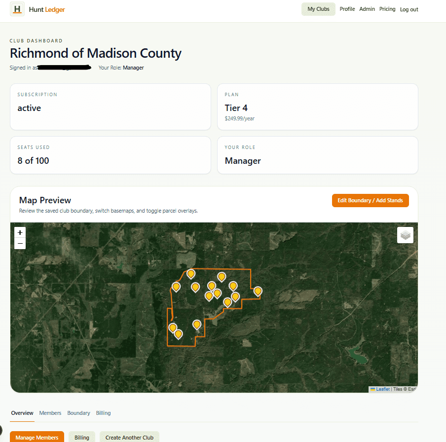 How to Set Up a Hunting Club in Hunt Ledger tutorial for Hunt Ledger hunting club management